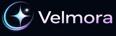 Velmora dark theme logo for Indian tools, calculators, and productivity guides